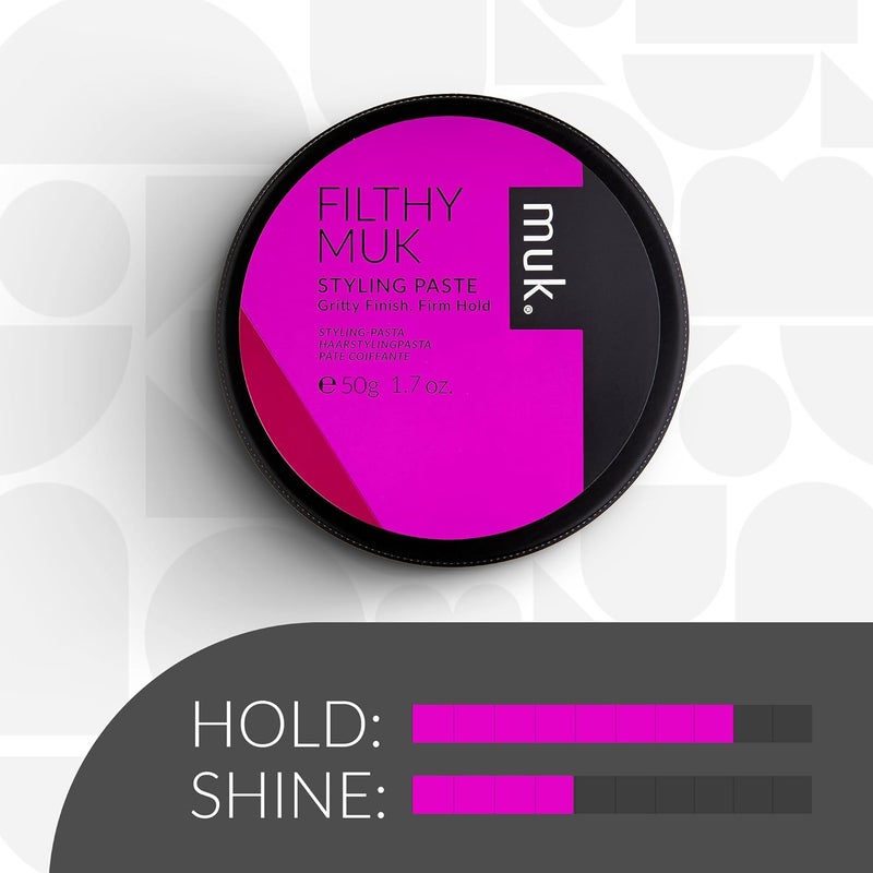 MUK. Muk Haircare Filthy Styling Paste - Firm Hold with Gritty Finish (50g) - Image 4